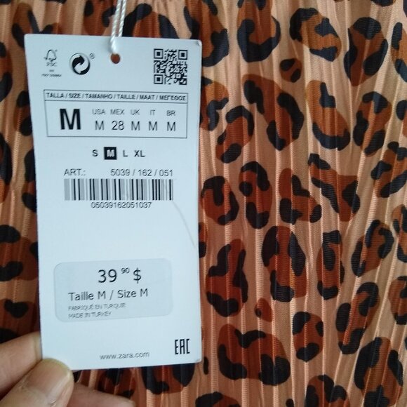 Zara animal print flowy maxi dress NWT - Picture 8 of 8